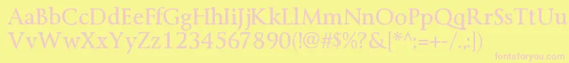 ByingtonrgRegular Font – Pink Fonts on Yellow Background