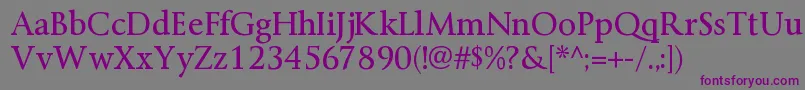 ByingtonrgRegular Font – Purple Fonts on Gray Background