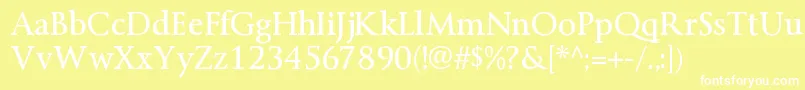 ByingtonrgRegular Font – White Fonts on Yellow Background