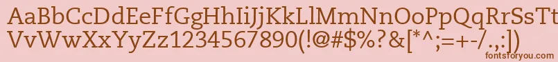 MonologueSsi Font – Brown Fonts on Pink Background