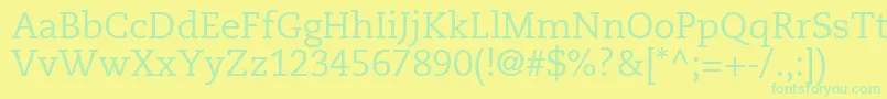 MonologueSsi Font – Green Fonts on Yellow Background