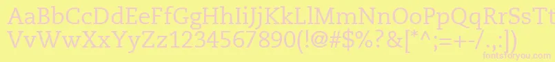 MonologueSsi Font – Pink Fonts on Yellow Background