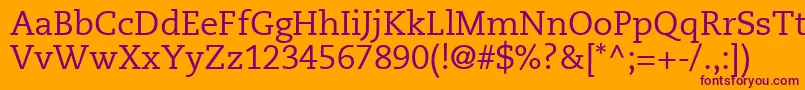 MonologueSsi Font – Purple Fonts on Orange Background