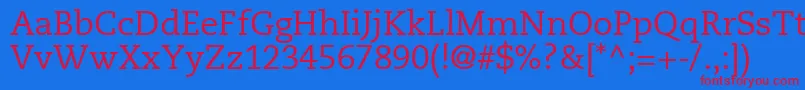 MonologueSsi Font – Red Fonts on Blue Background