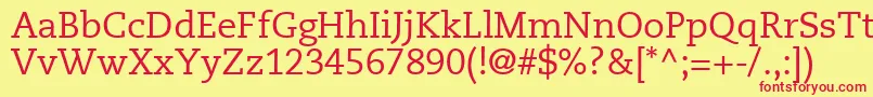 MonologueSsi Font – Red Fonts on Yellow Background