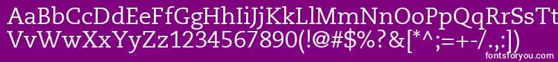MonologueSsi-Schriftart – Weiße Schriften auf violettem Hintergrund