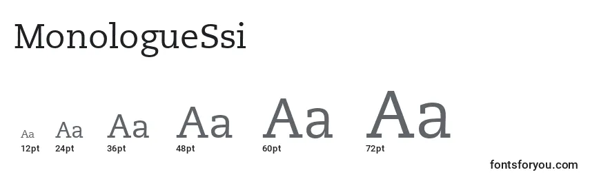 MonologueSsi Font Sizes
