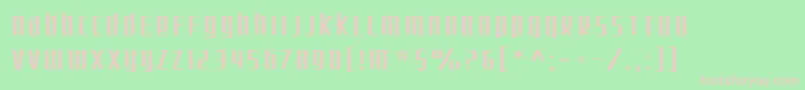 SfSquareRootExtended Font – Pink Fonts on Green Background