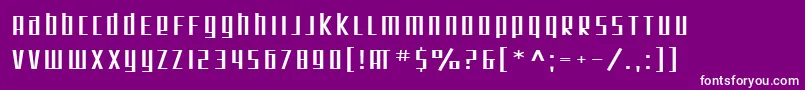 SfSquareRootExtended Font – White Fonts on Purple Background