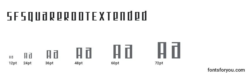 SfSquareRootExtended Font Sizes