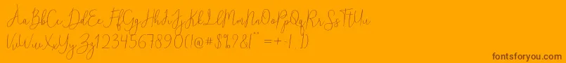fuente ReadingRegular – Fuentes Marrones Sobre Fondo Naranja