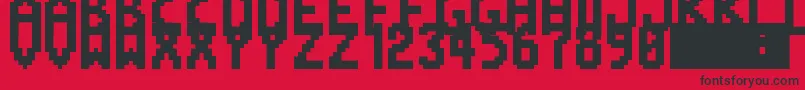 MegaManBattleNetwork Font – Black Fonts on Red Background