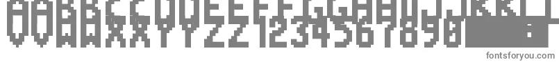 MegaManBattleNetwork-fontti – harmaat kirjasimet valkoisella taustalla
