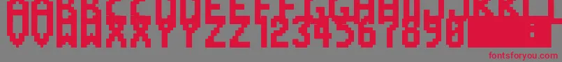 MegaManBattleNetwork Font – Red Fonts on Gray Background