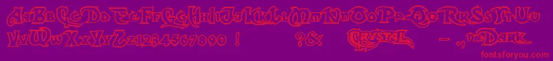 DcO Font – Red Fonts on Purple Background