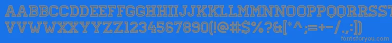 HomesteadInline Font – Gray Fonts on Blue Background