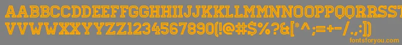 HomesteadInline Font – Orange Fonts on Gray Background