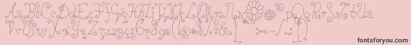 Rosew Font – Black Fonts on Pink Background