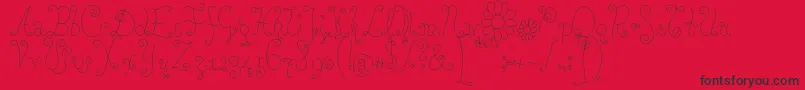 Rosew Font – Black Fonts on Red Background