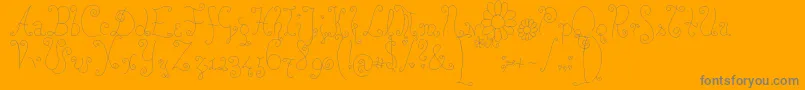 Rosew-Schriftart – Graue Schriften auf orangefarbenem Hintergrund