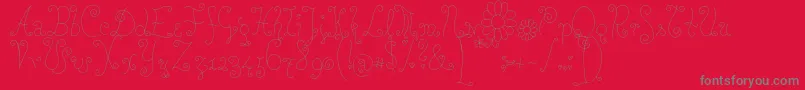 Rosew Font – Gray Fonts on Red Background