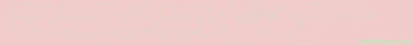 フォントRosew – ピンクの背景に緑の文字