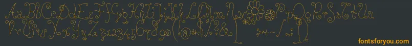 Rosew Font – Orange Fonts on Black Background