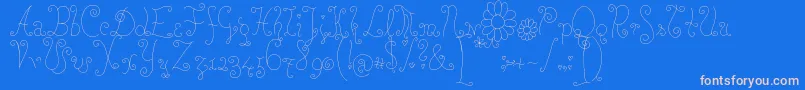 Rosew Font – Pink Fonts on Blue Background
