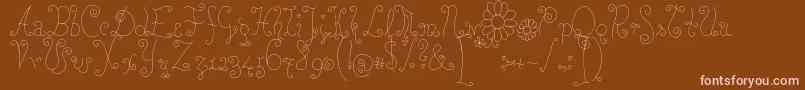 Rosew Font – Pink Fonts on Brown Background