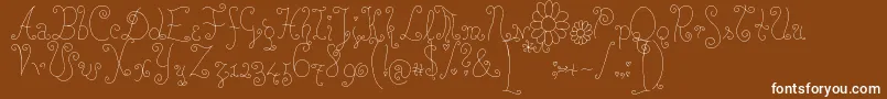 フォントRosew – 茶色の背景に白い文字