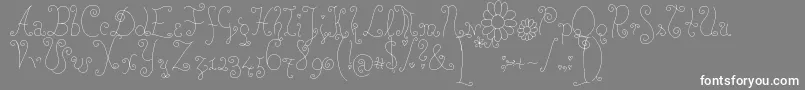 Rosew Font – White Fonts on Gray Background