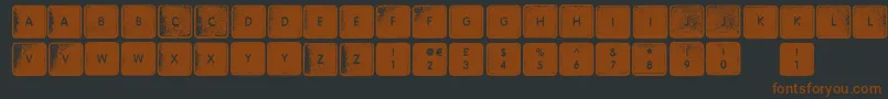 Шрифт WhereMyKeys – коричневые шрифты на чёрном фоне