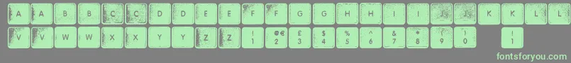 WhereMyKeys Font – Green Fonts on Gray Background