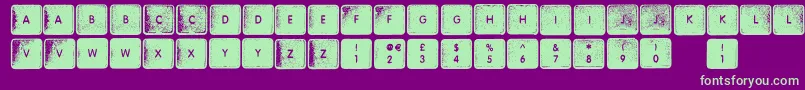 Шрифт WhereMyKeys – зелёные шрифты на фиолетовом фоне