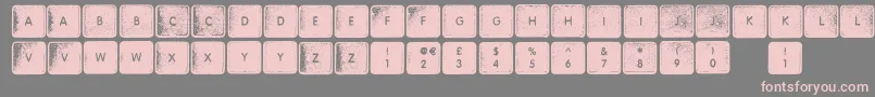 フォントWhereMyKeys – 灰色の背景にピンクのフォント