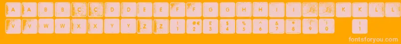 WhereMyKeys Font – Pink Fonts on Orange Background