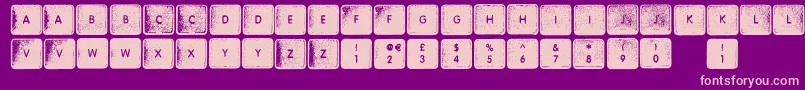 WhereMyKeys Font – Pink Fonts on Purple Background