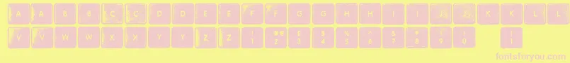 WhereMyKeys Font – Pink Fonts on Yellow Background