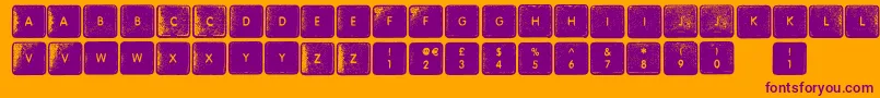 WhereMyKeys Font – Purple Fonts on Orange Background