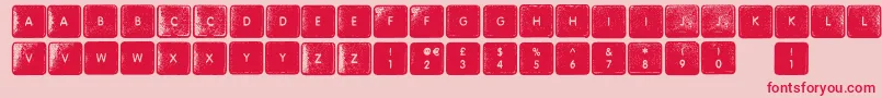 WhereMyKeys Font – Red Fonts on Pink Background