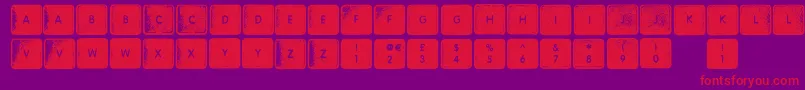 WhereMyKeys Font – Red Fonts on Purple Background