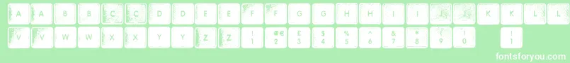 WhereMyKeys Font – White Fonts on Green Background