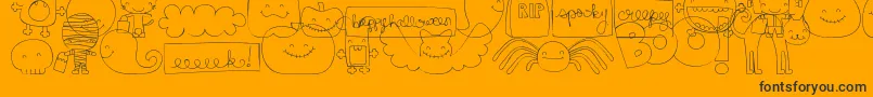 Подробнее о шрифте MtfSweetHalloweenDings Шрифт MtfSweetHalloweenDings – чёрные шрифты на оранжевом фоне