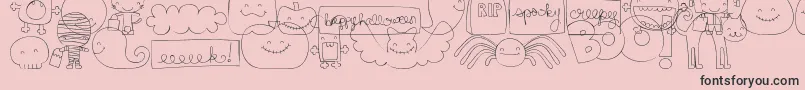 Шрифт MtfSweetHalloweenDings – чёрные шрифты на розовом фоне
