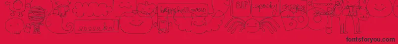 MtfSweetHalloweenDingsフォントについての詳細 フォントMtfSweetHalloweenDings – 赤い背景に黒い文字