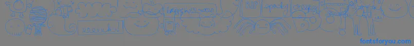 More about MtfSweetHalloweenDings Font MtfSweetHalloweenDings Font – Blue Fonts on Gray Background