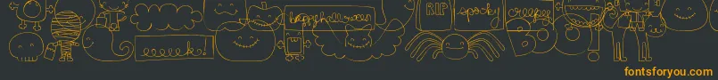 Подробнее о шрифте MtfSweetHalloweenDings Шрифт MtfSweetHalloweenDings – оранжевые шрифты на чёрном фоне