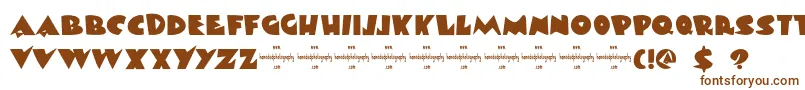 DkViareggio Font – Brown Fonts on White Background