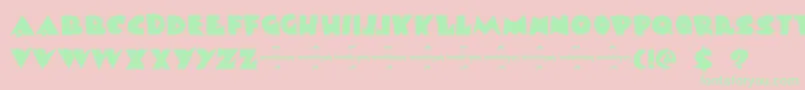 DkViareggio Font – Green Fonts on Pink Background