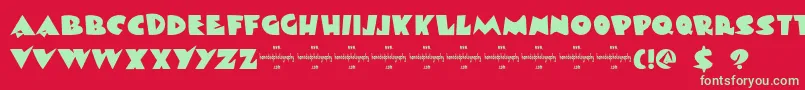 DkViareggio Font – Green Fonts on Red Background